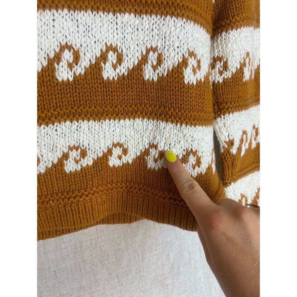 Lou & Grey Waverunner Brown / Cream Knit Sweater Size S NWT - Picture 7 of 8